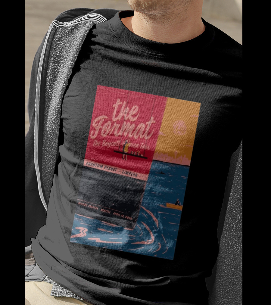 The Format Boycott Heaven Tour Moore Theatre Seattle April 13 2026 Phantom Planet Limbeck T-Shirt