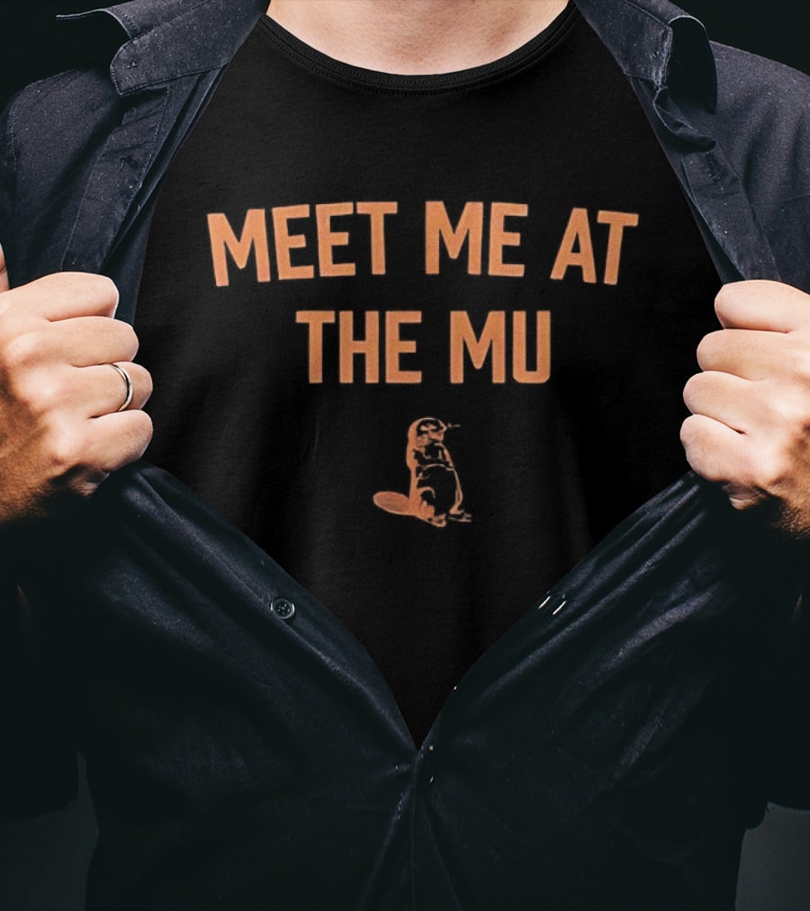 Meet Me At The MU With Orange Otter Sketch T-Shirt