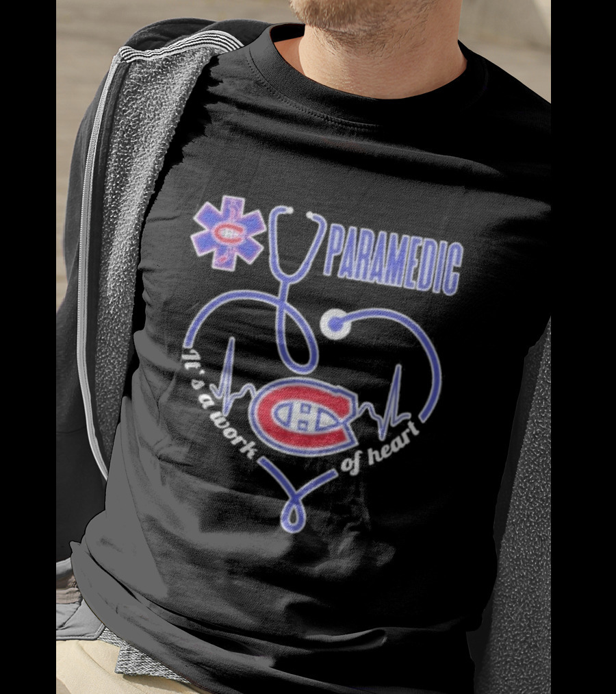 Montreal Canadiens Paramedic Heartbeat Stethoscope T-Shirt