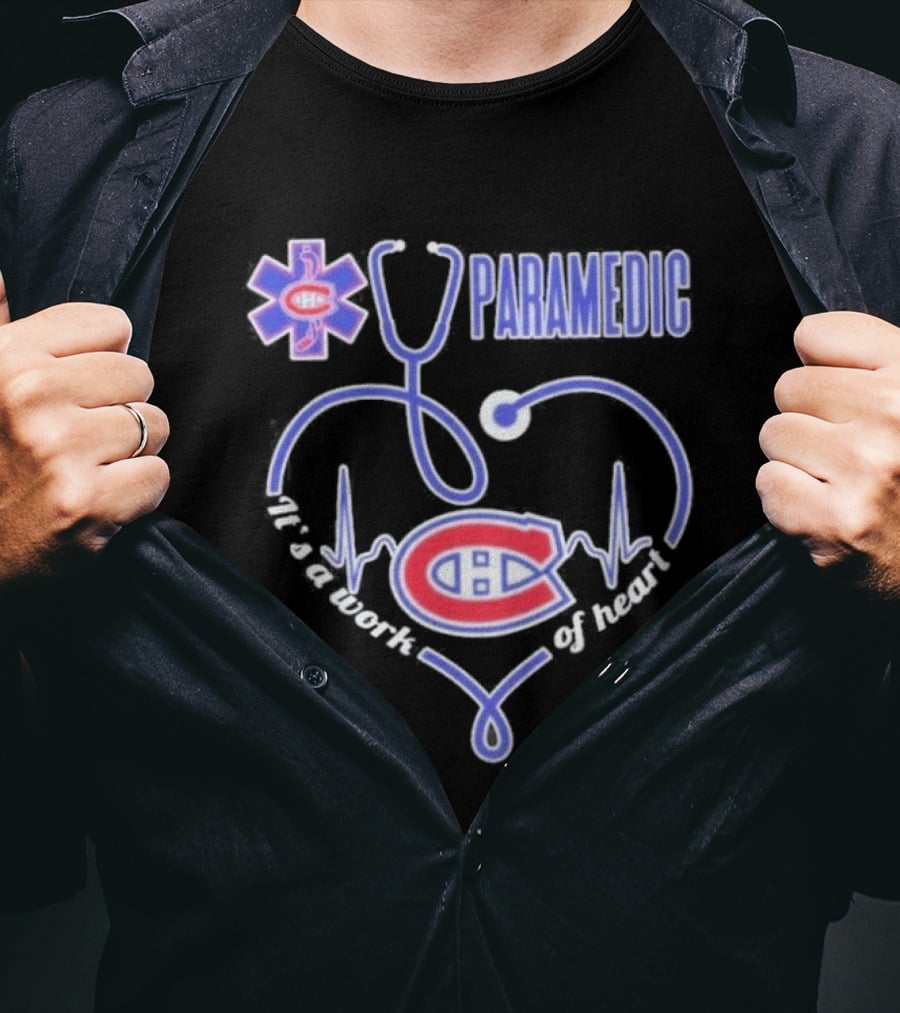 Montreal Canadiens Paramedic Heartbeat Stethoscope T-Shirt