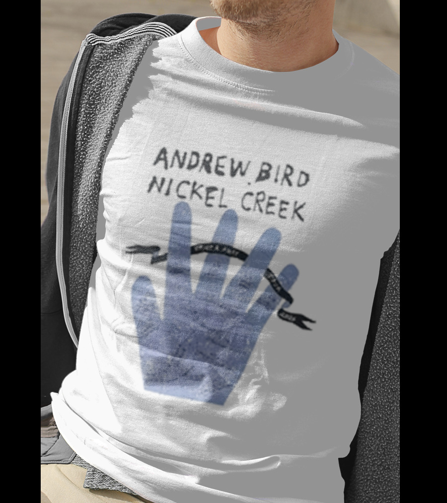 Andrew Bird Nickel Creek Blue Hand Visual T-Shirt