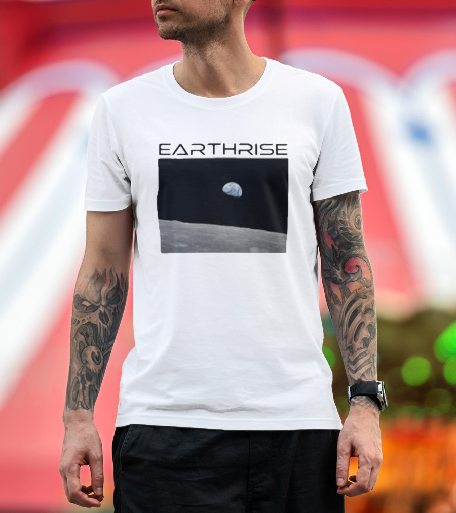 Artemis Mission Earthrise Moon View T-Shirt