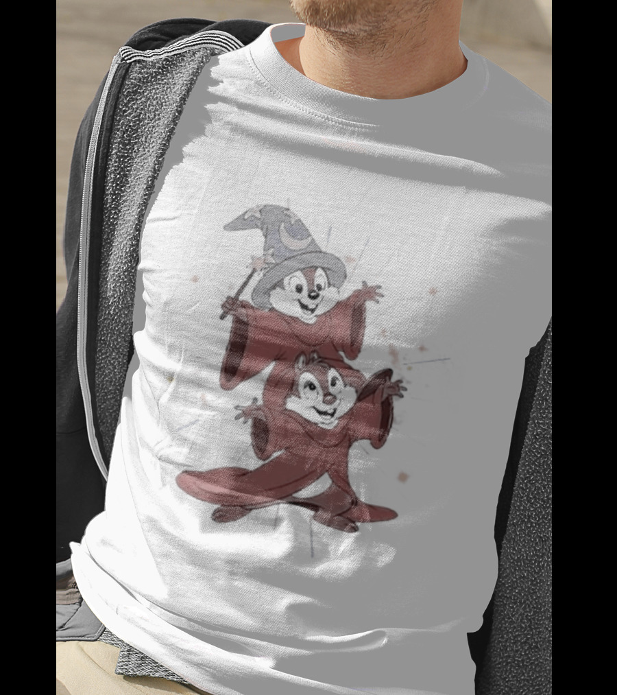 Chip And Dale Disney Wizard Halloween Costumes T-Shirt