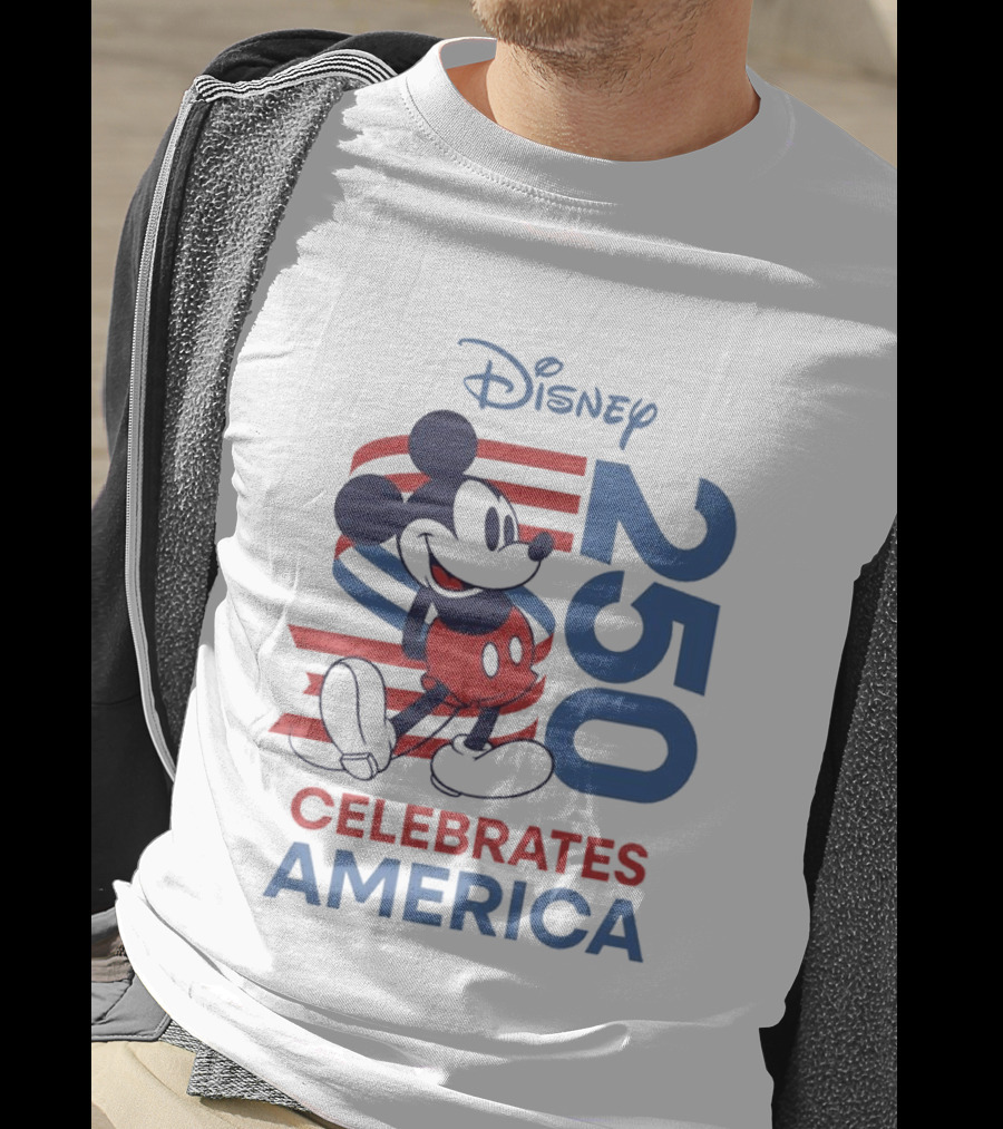 Disney Celebrates America Mickey Mouse 250 USA Patriotic Vibe T-Shirt