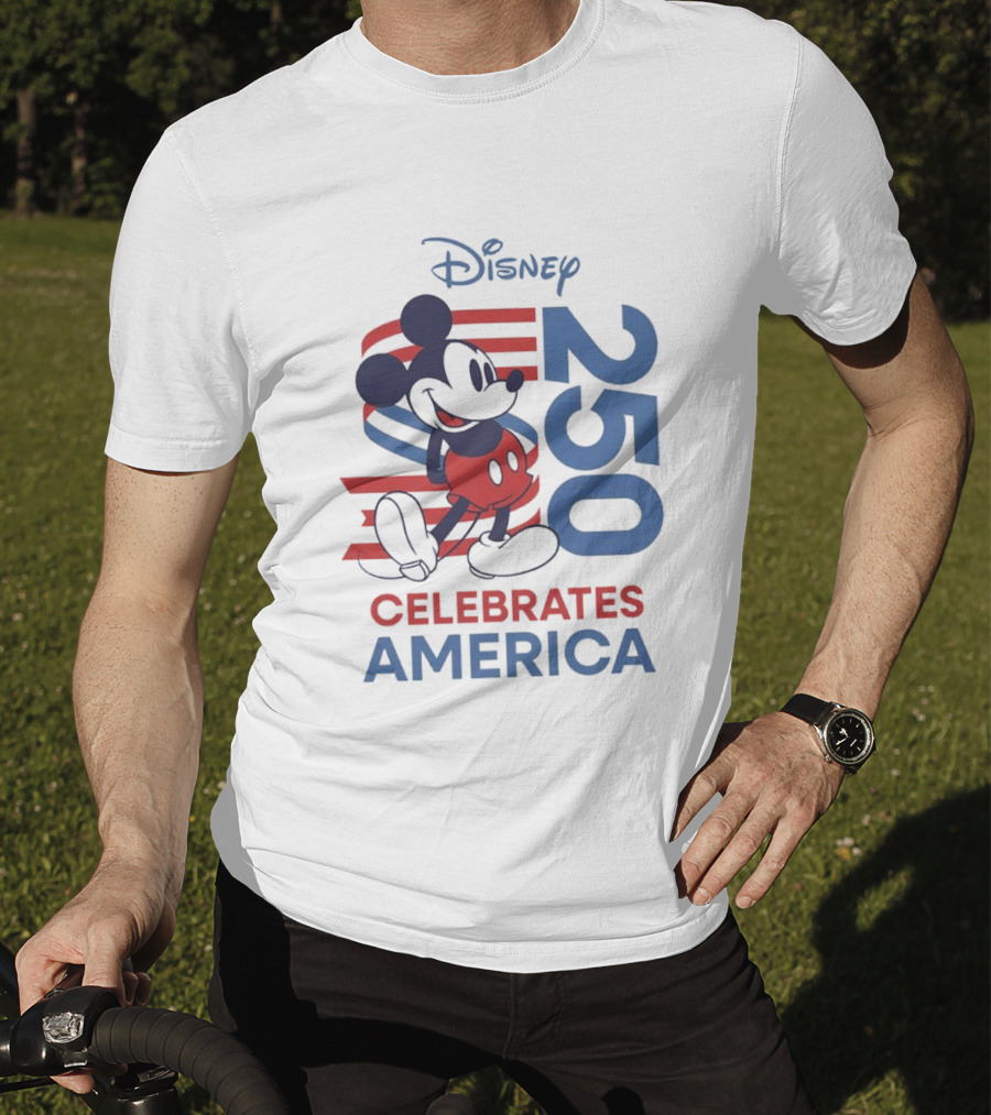 Disney Celebrates America Mickey Mouse 250 USA Patriotic Vibe T-Shirt