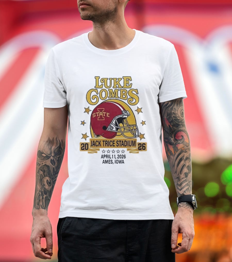 Luke Combs Iowa State Cyclones Jack Trice Stadium April 1 2026 Ames Iowa T-Shirt