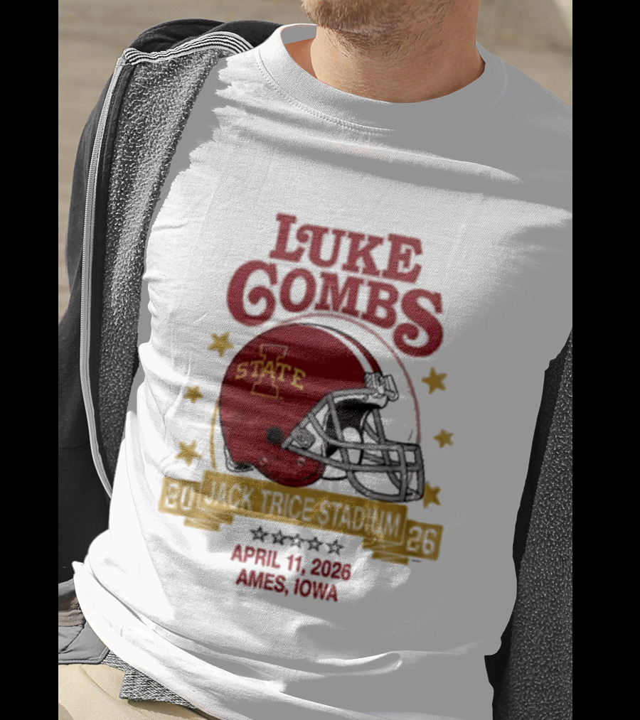 Luke Combs Iowa State Cyclones Football April 11 2023 Ames Iowa T-Shirt