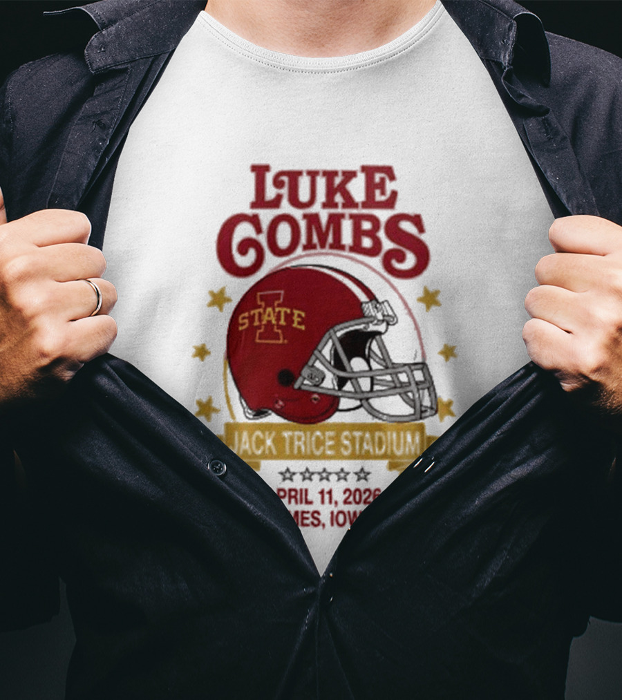 Luke Combs Iowa State Cyclones Football April 11 2023 Ames Iowa T-Shirt