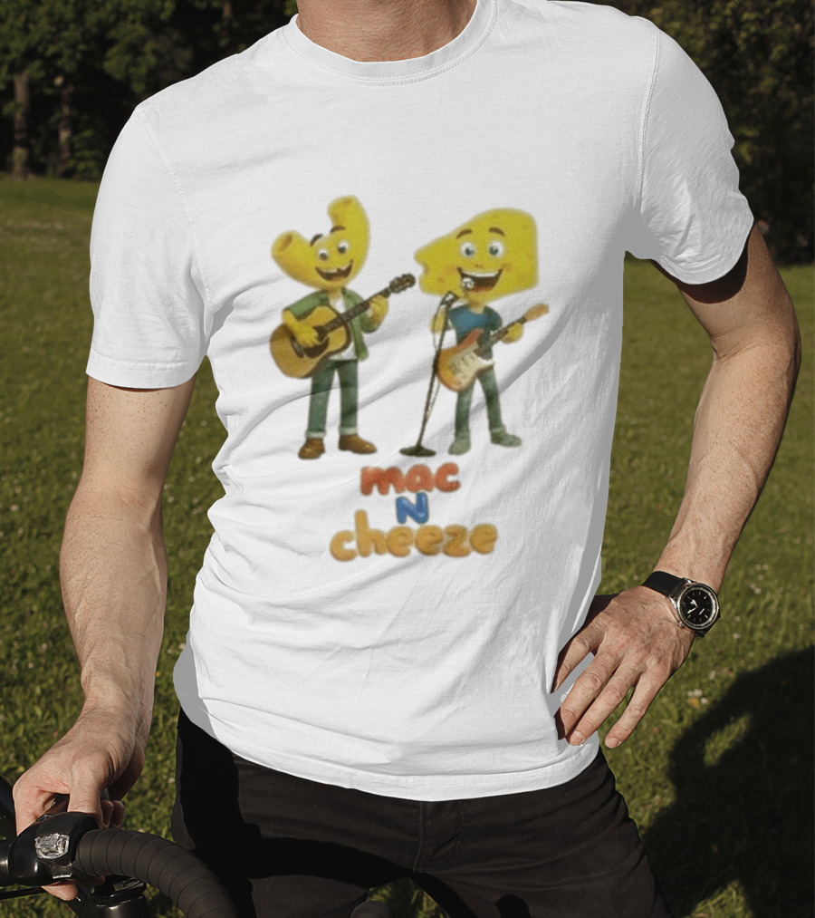 Nashville Predators Mac N Cheese Characters Guitar Duo T-Shirt