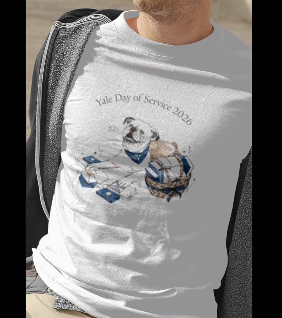 Yale Day Of Service 2026 Pug With Books And Scarf T-Shirt