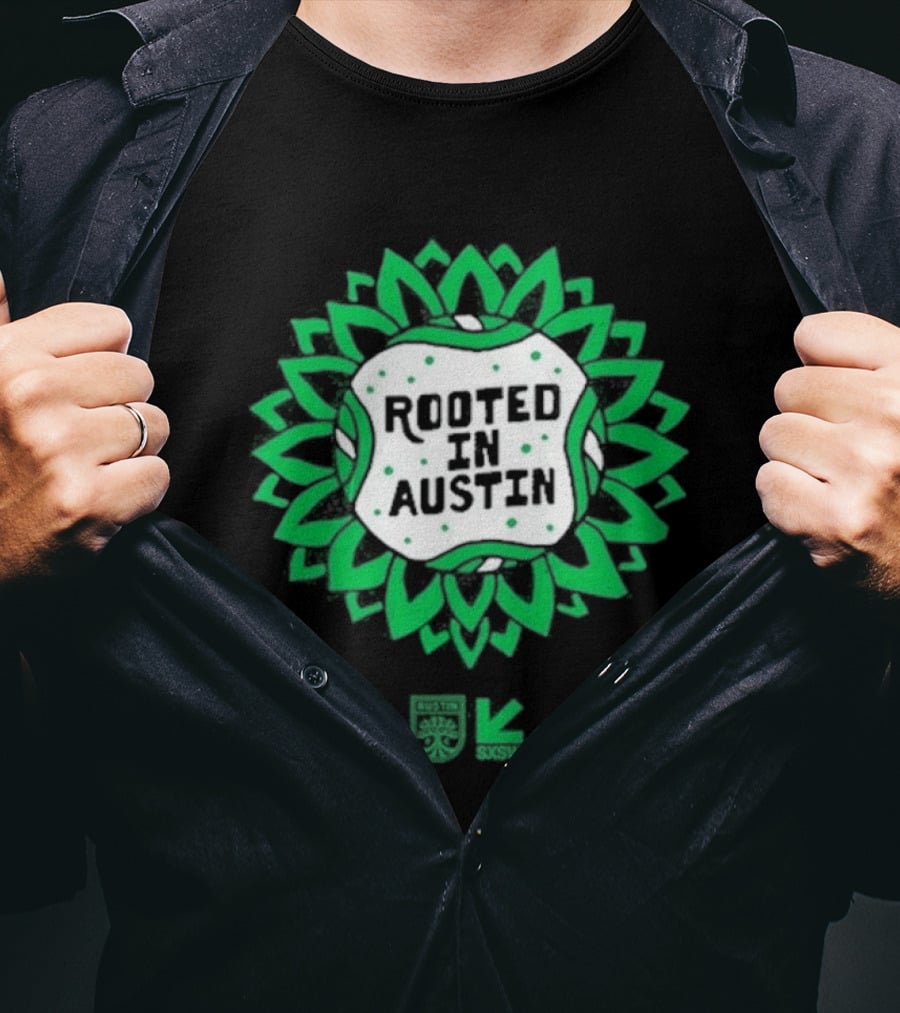Rooted In Austin Austin FC SXSW Collaboration T-Shirt