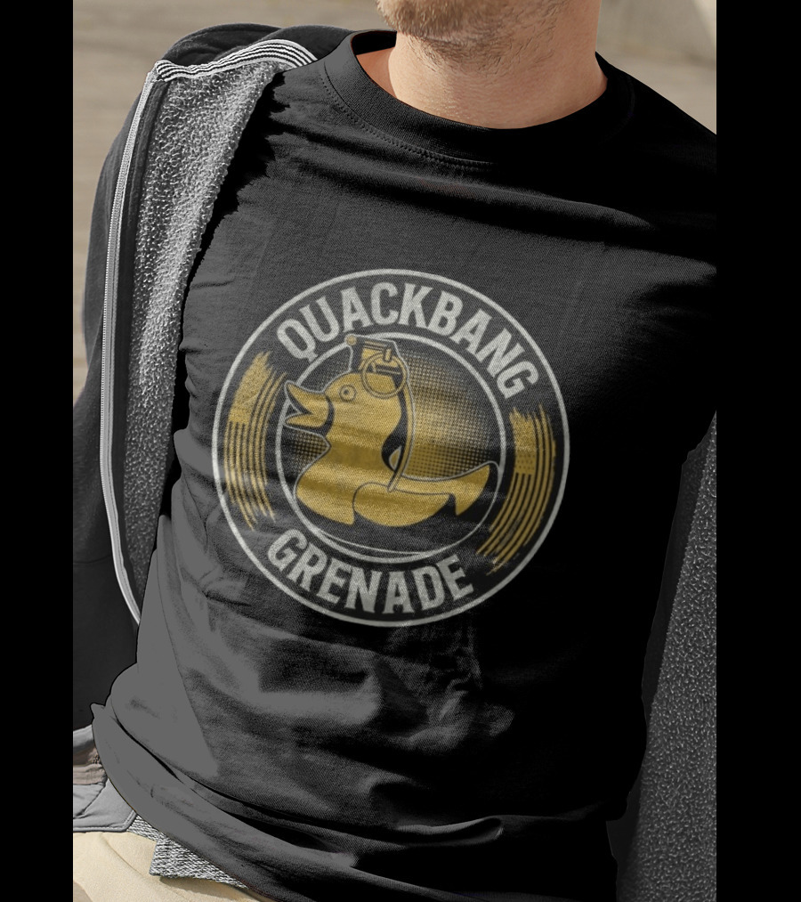 Quackbang Grenade Bunker Branding The Fat Electrician T-Shirt
