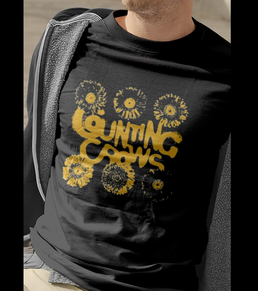 Counting Crows 90's Flower Power Aesthetic T-Shirt