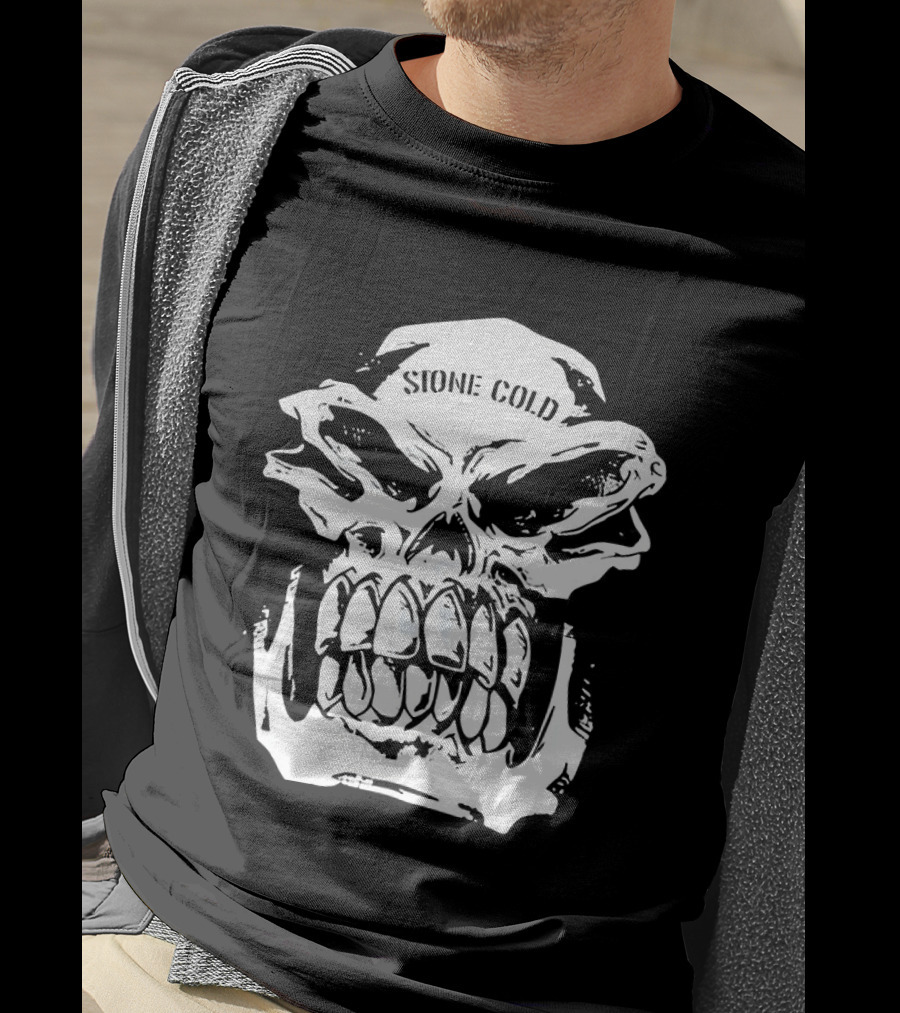 Stone Cold Steve Austin Hellraiser Skull Snow Wash T-Shirt