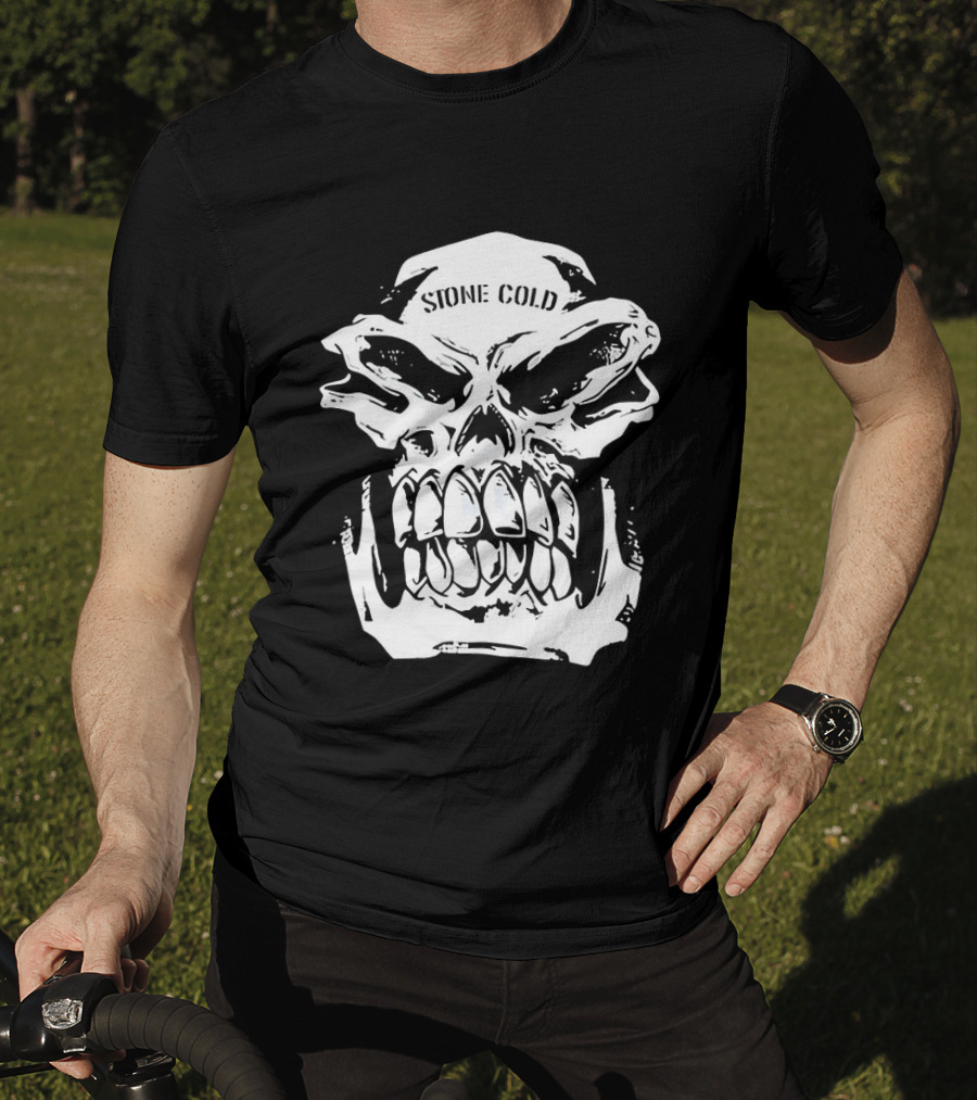 Stone Cold Steve Austin Hellraiser Skull Snow Wash T-Shirt