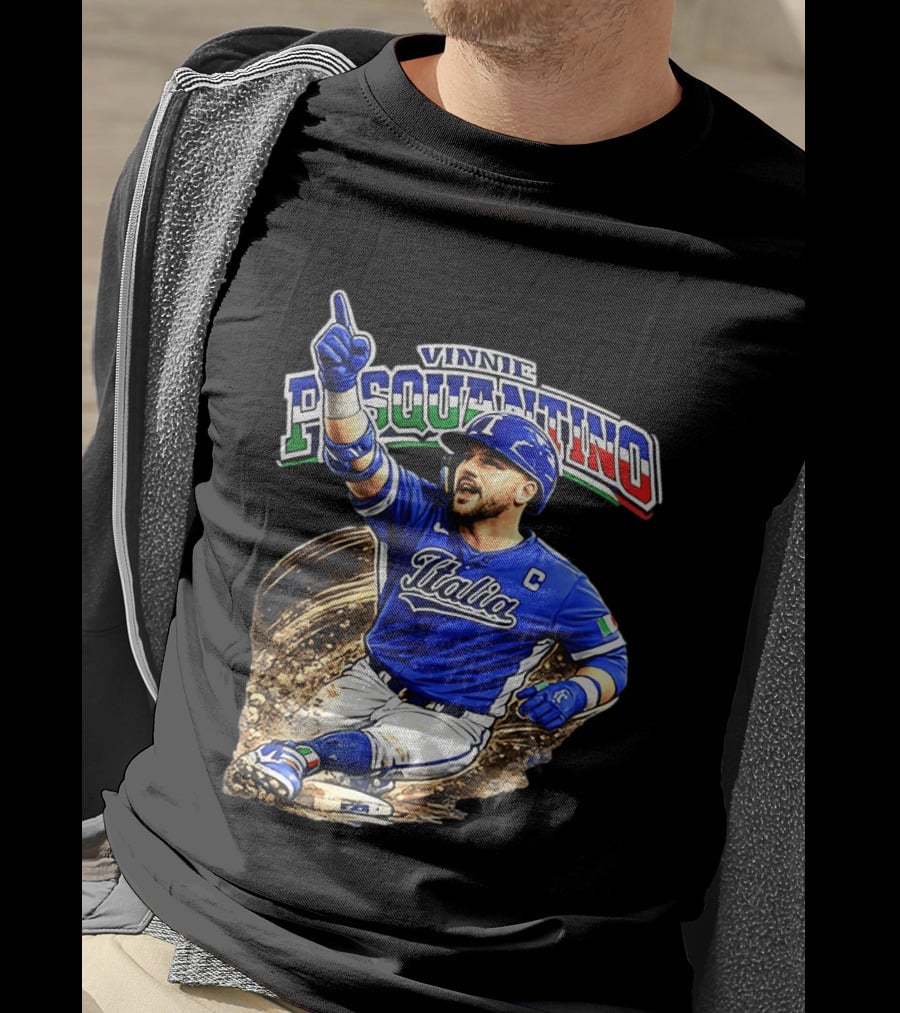 Vinnie Pasquantino Italy Baseball Classic Caricature Italia Jersey Celebration T-Shirt