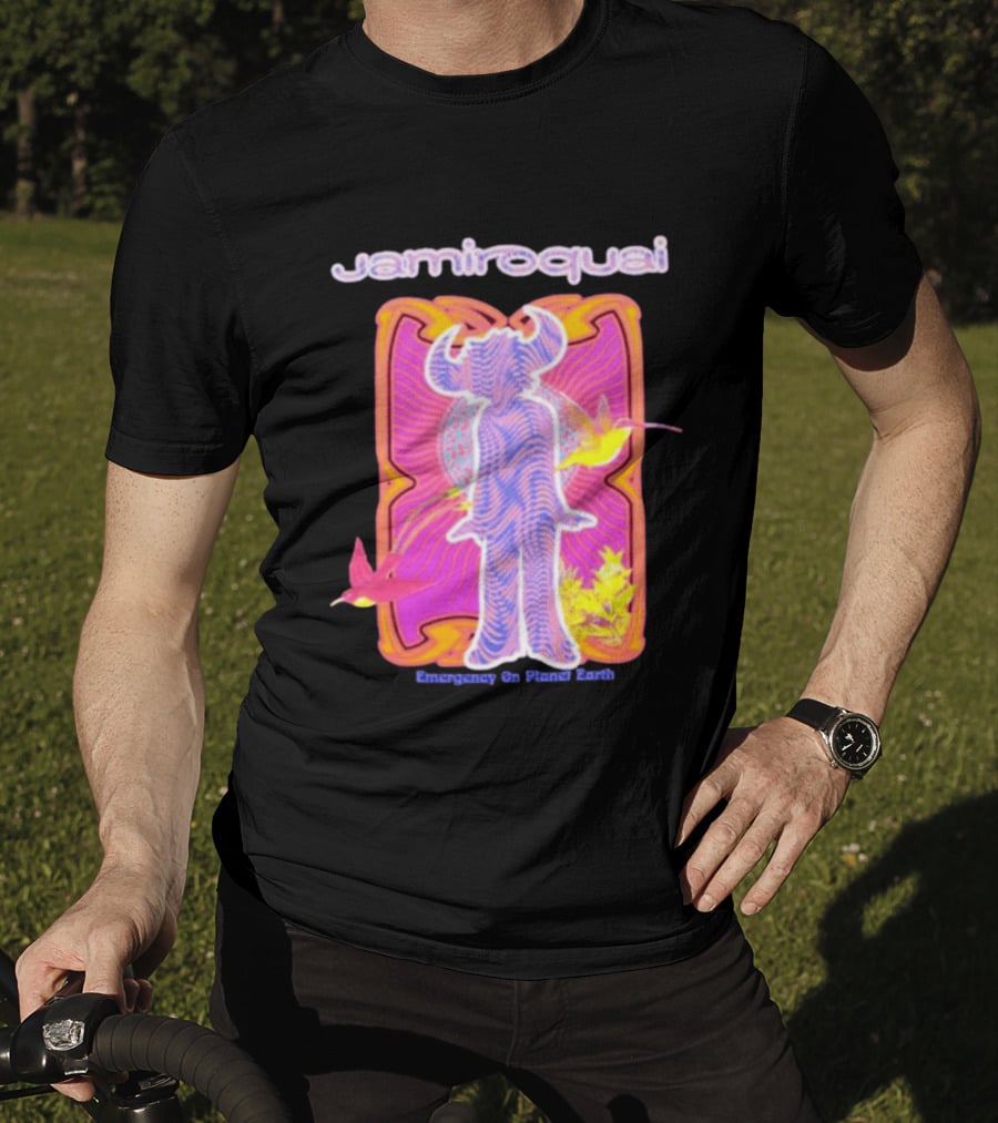 Jamiroquai Emergency On Planet Earth Psychedelic Vibrant Hummingbird T-Shirt