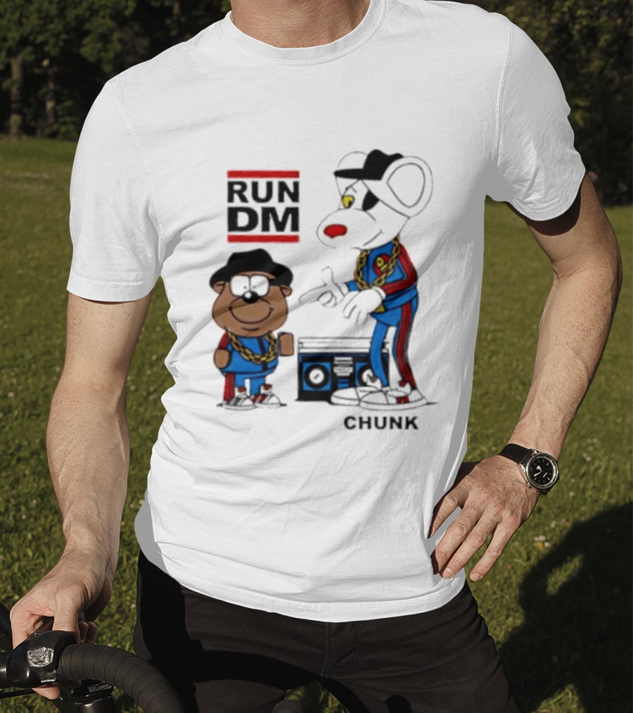 RUN DM Danger Mouse Penfold CHUNK With Boombox T-Shirt