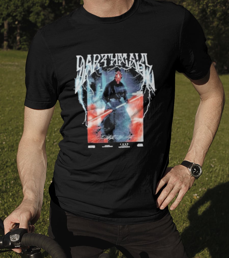 Darth Maul Wars Metal Sith Lord Lightsaber Power T-Shirt