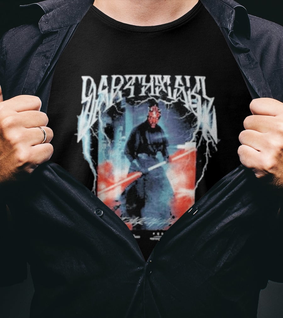Darth Maul Wars Metal Sith Lord Lightsaber Power T-Shirt