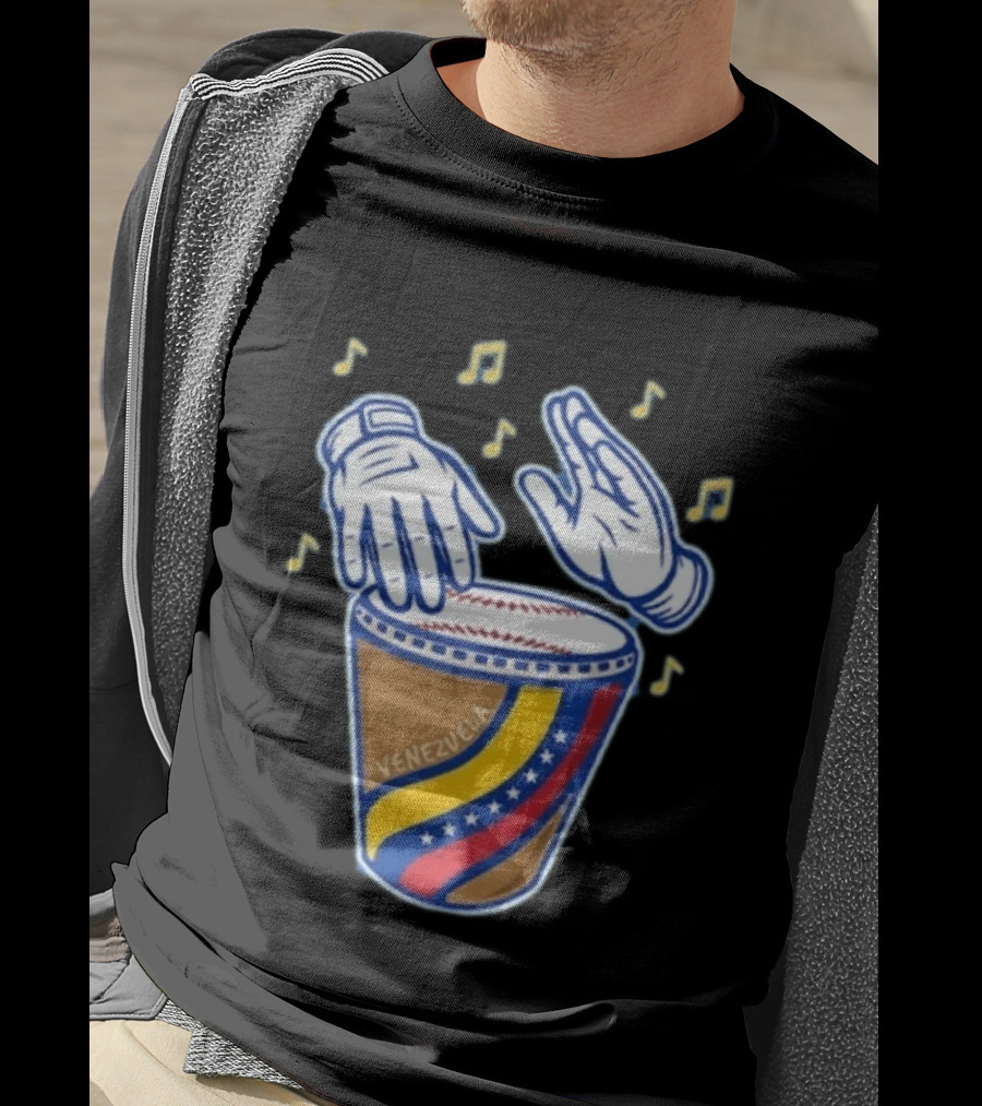 Willson Contreras Venezuela Baseball Tambor Musical Notes T-Shirt