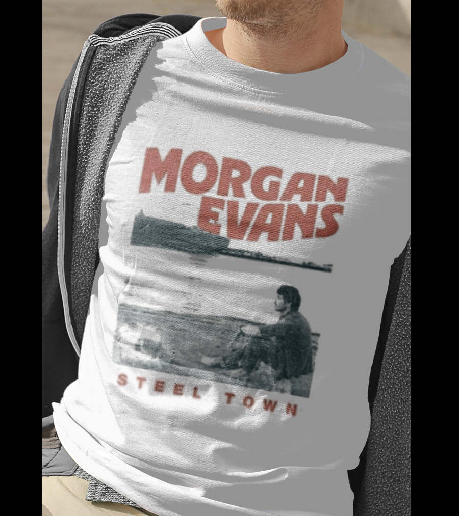 Morgan Evans Steel Town Sunset Silhouette Rowboat T-Shirt