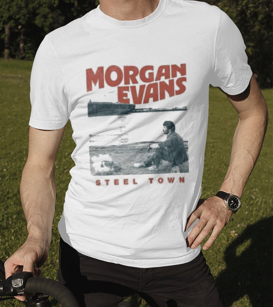 Morgan Evans Steel Town Sunset Silhouette Rowboat T-Shirt