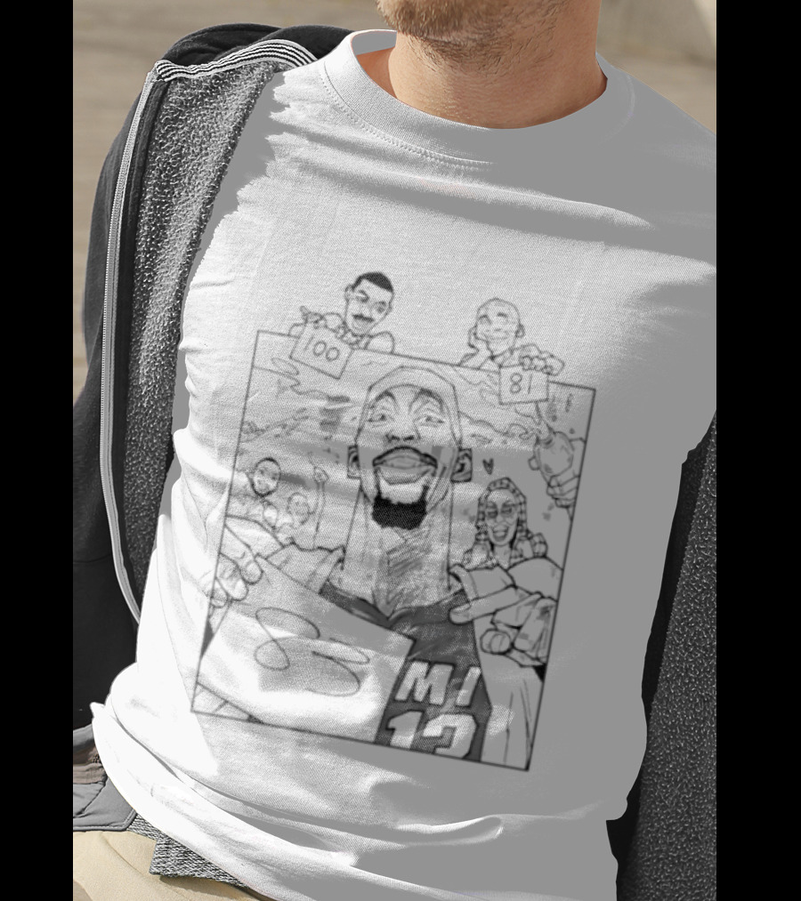 NBA Bam Adebayo 100 Wilt Chamberlain 81 Kobe Bryant 83 MI 13 Celebrate T-Shirt