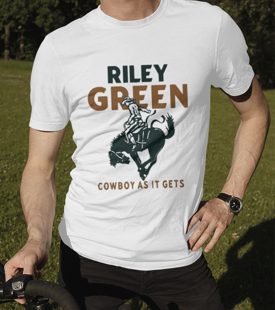 Riley Green Cowboy As It Gets Bronco Rider T-Shirt