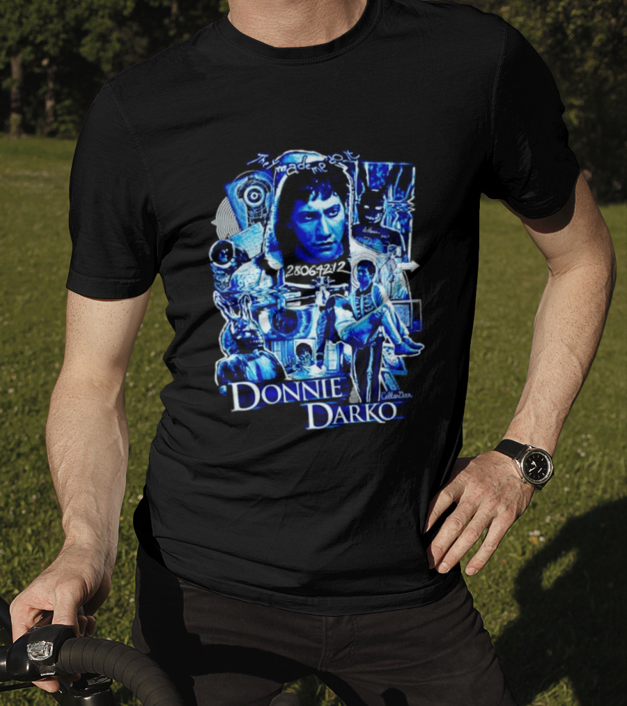 Donnie Darko Blue Collage With Art By Collin Doran T-Shirt