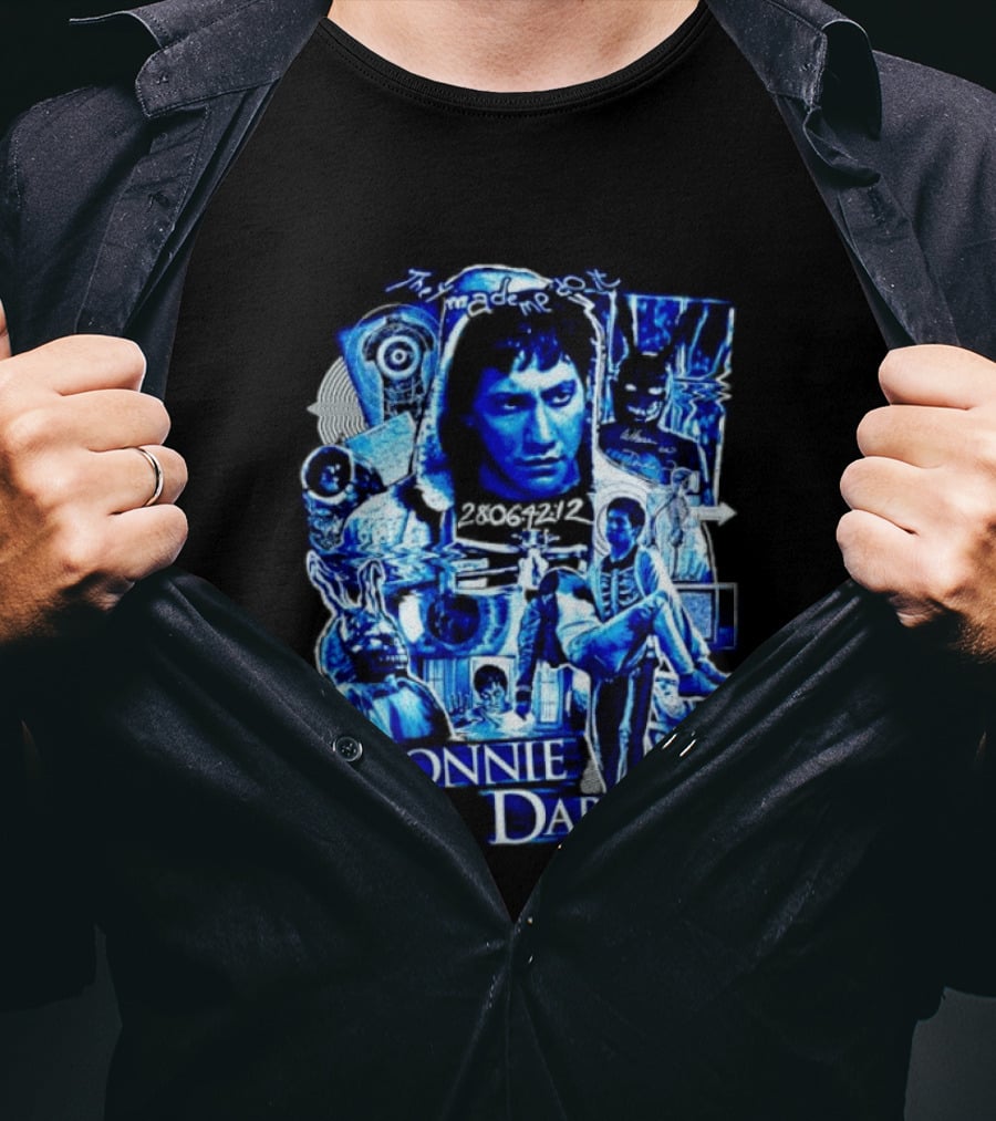 Donnie Darko Blue Collage With Art By Collin Doran T-Shirt