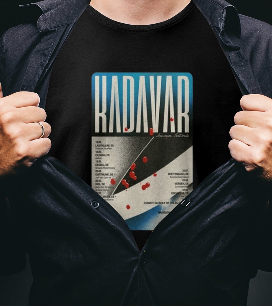 Kadavar Summer Festivals 2026 Las Palmas Clisson Colmar Dortmund Breitenbach Vevey Dunkelsbühl T-Shirt