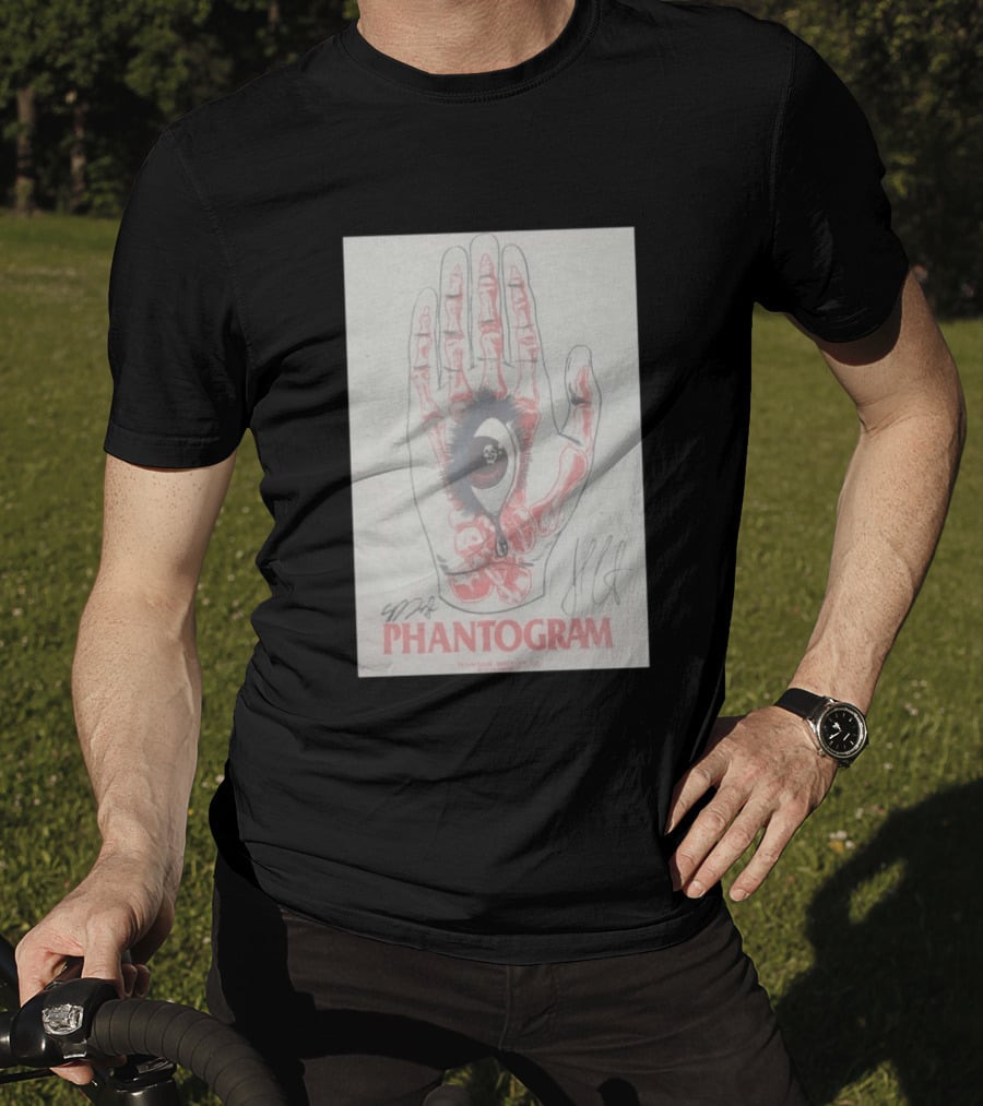 Phantogram Signed Hand And Eye Art Troubadour March 13 2026 West Hollywood CA T-Shirt