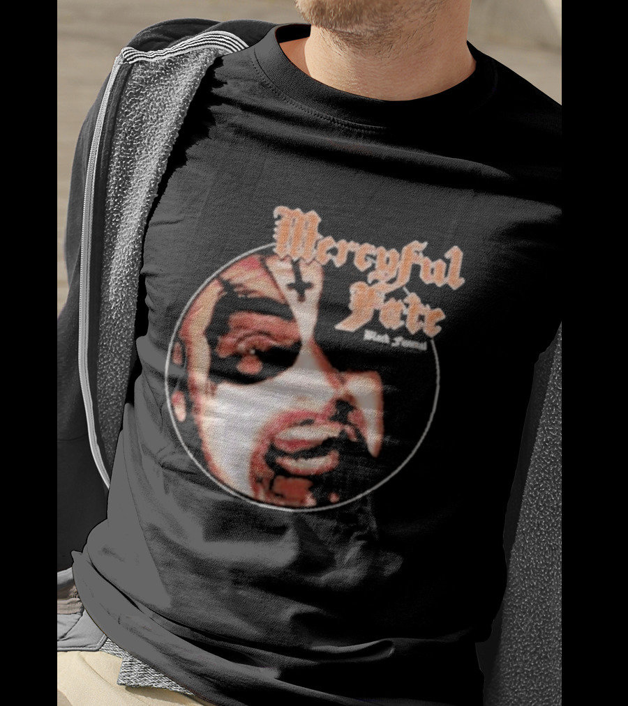 Mercyful Fate Black Funeral Face Paint Circle T-Shirt