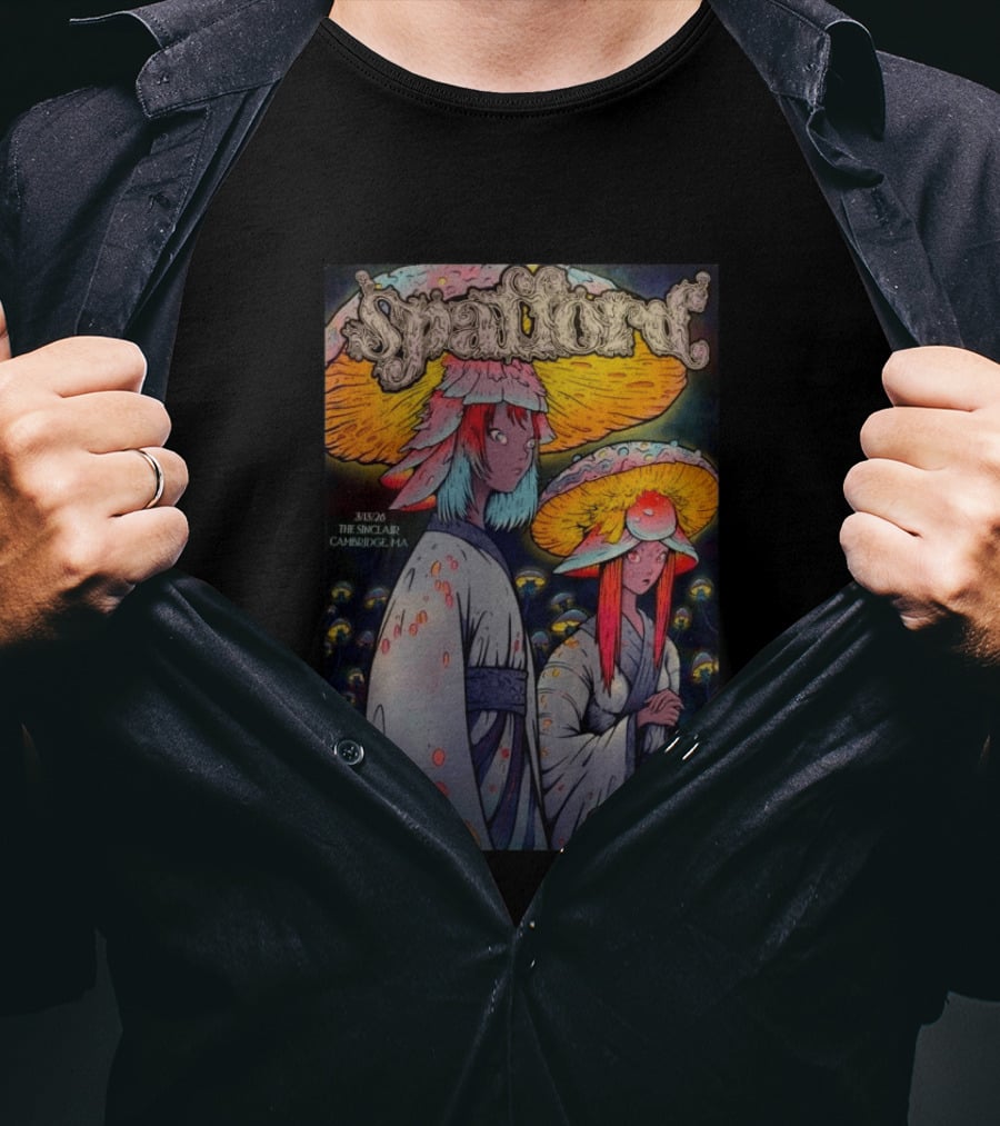 Spafford March 13 2026 The Sinclair Cambridge MA Psychedelic Mushroom Characters T-Shirt