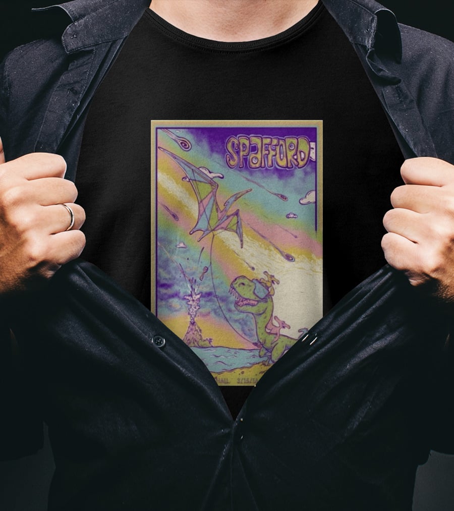 Spafford 3/15/14 Infinity Music Hall Hartford CT Dinosaur Kite T-Shirt