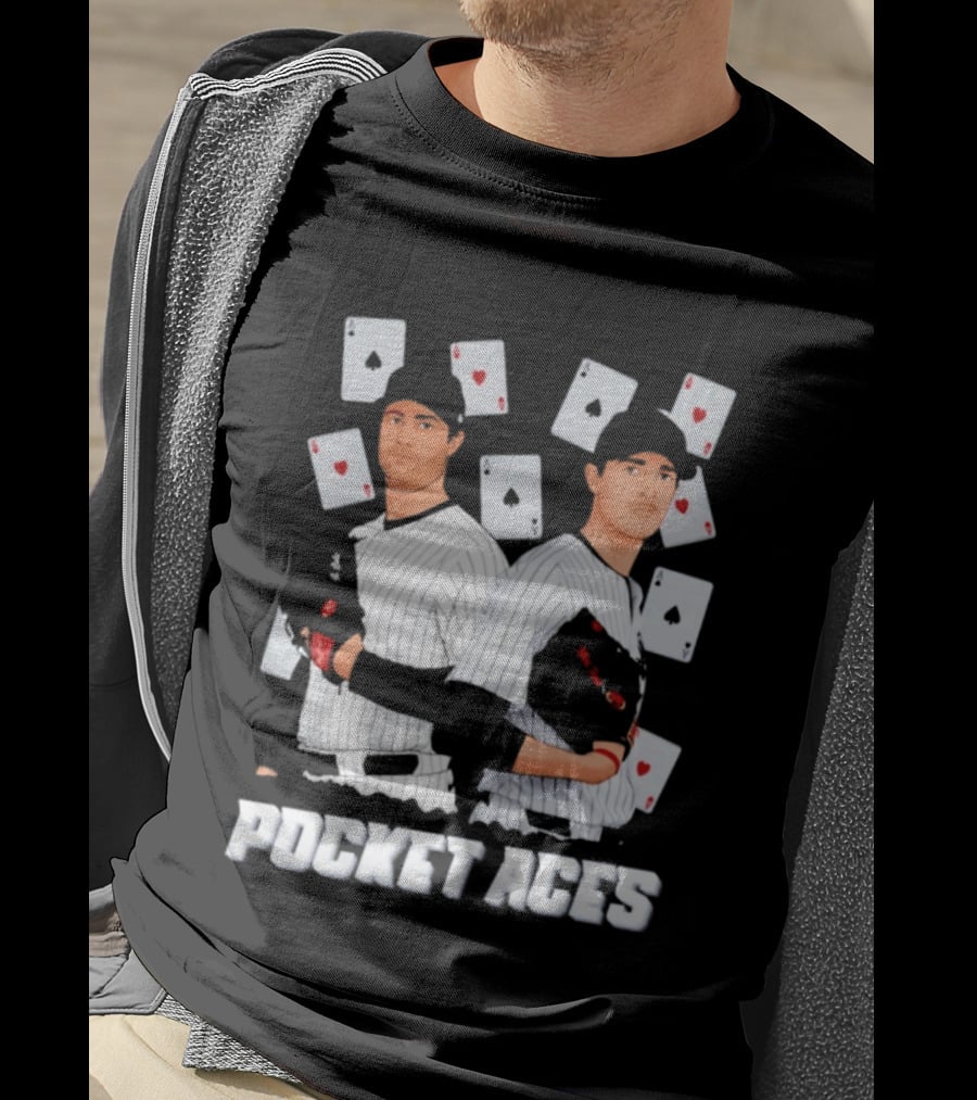Max Fried Gerrit Cole New York Yankees MLB Pocket Aces Baseball Cards T-Shirt