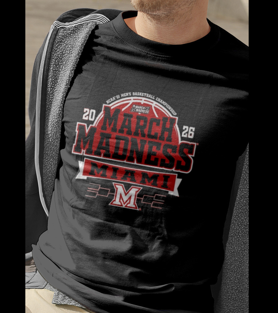 Miami RedHawks 2026 March Madness NCAA Basketball Tournament Bound T-Shirt