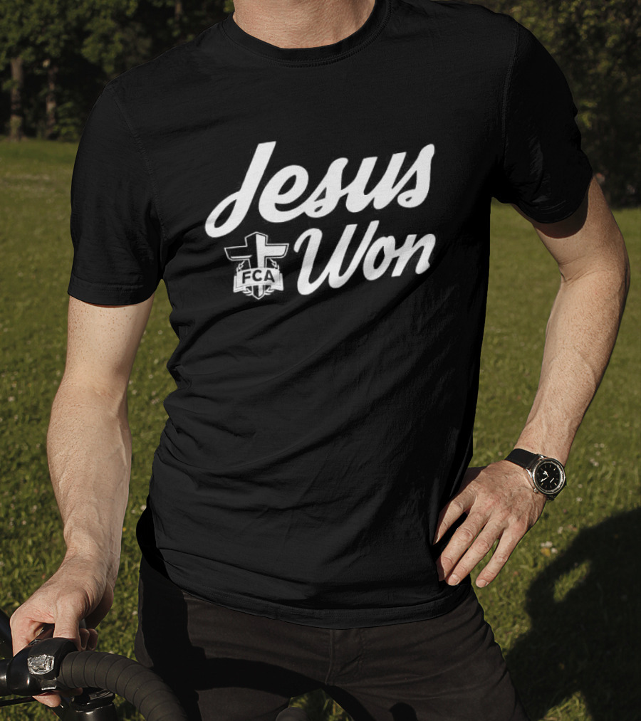 Jordyn Tyson Jesus Won Christian Message T-Shirt