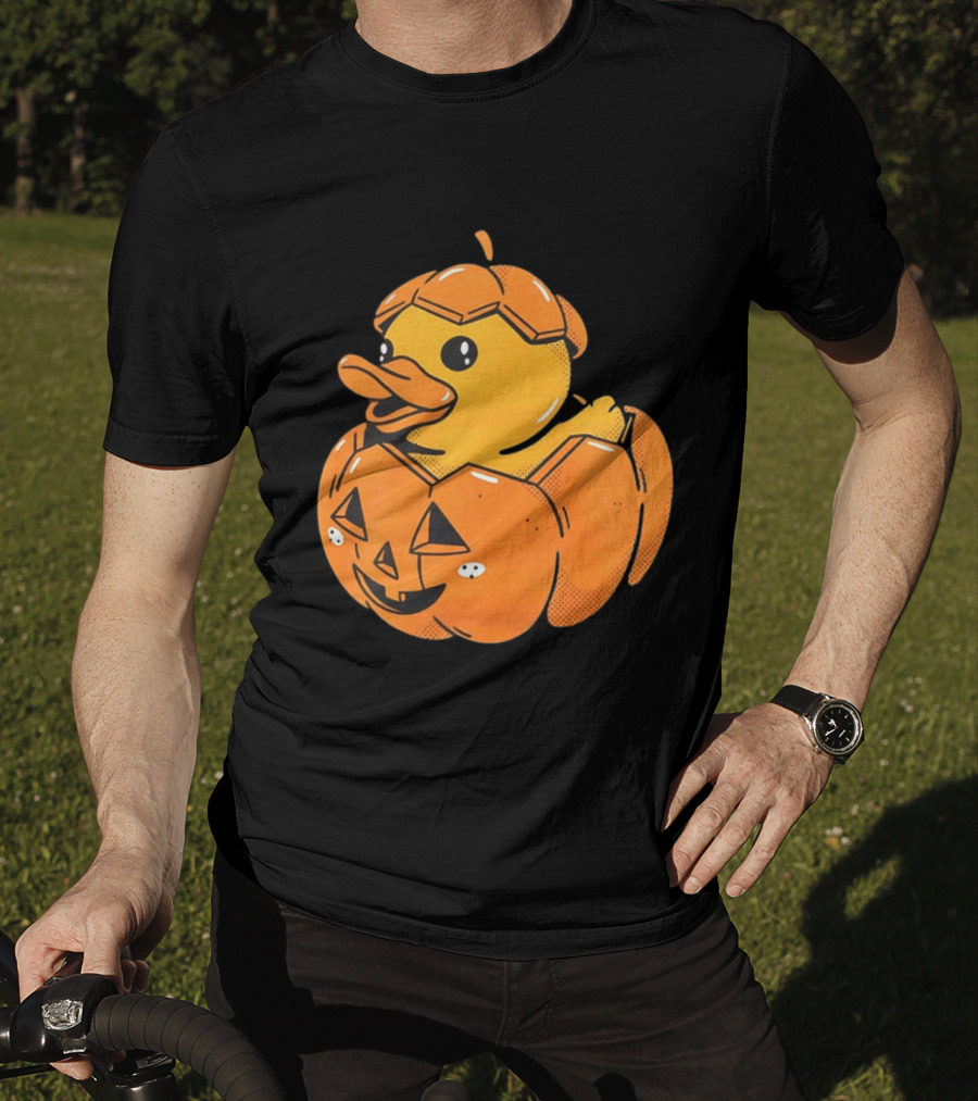 Rubber Duck Pumpkin Halloween Jack O' Lantern T-Shirt