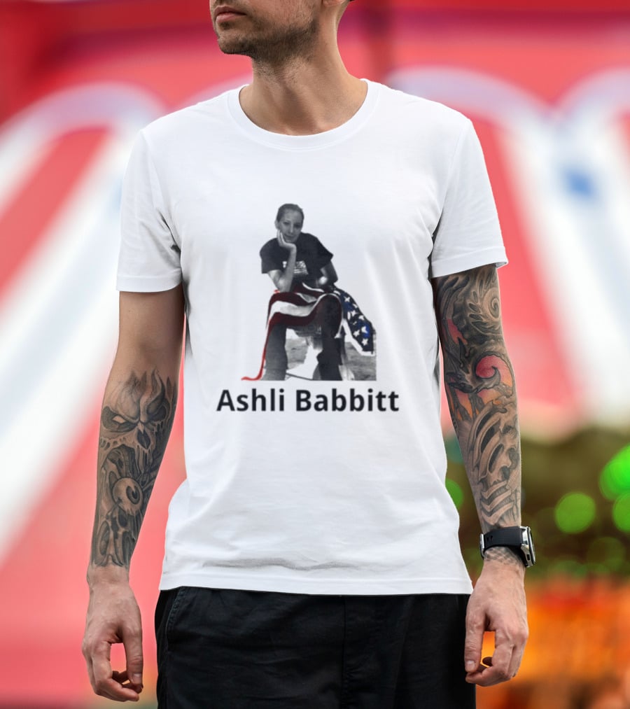 Ashli Babbitt USA Flag Hug T-Shirt