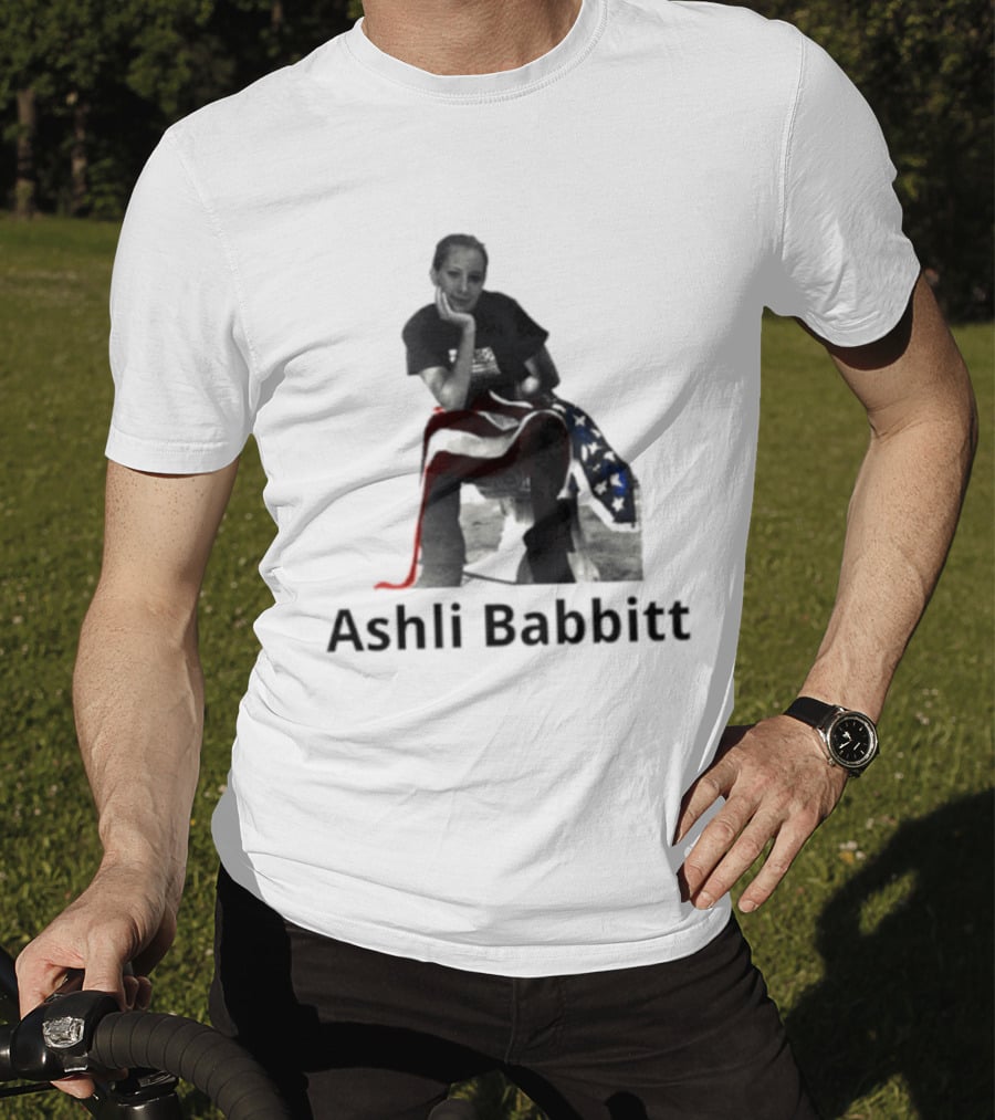 Ashli Babbitt USA Flag Hug T-Shirt