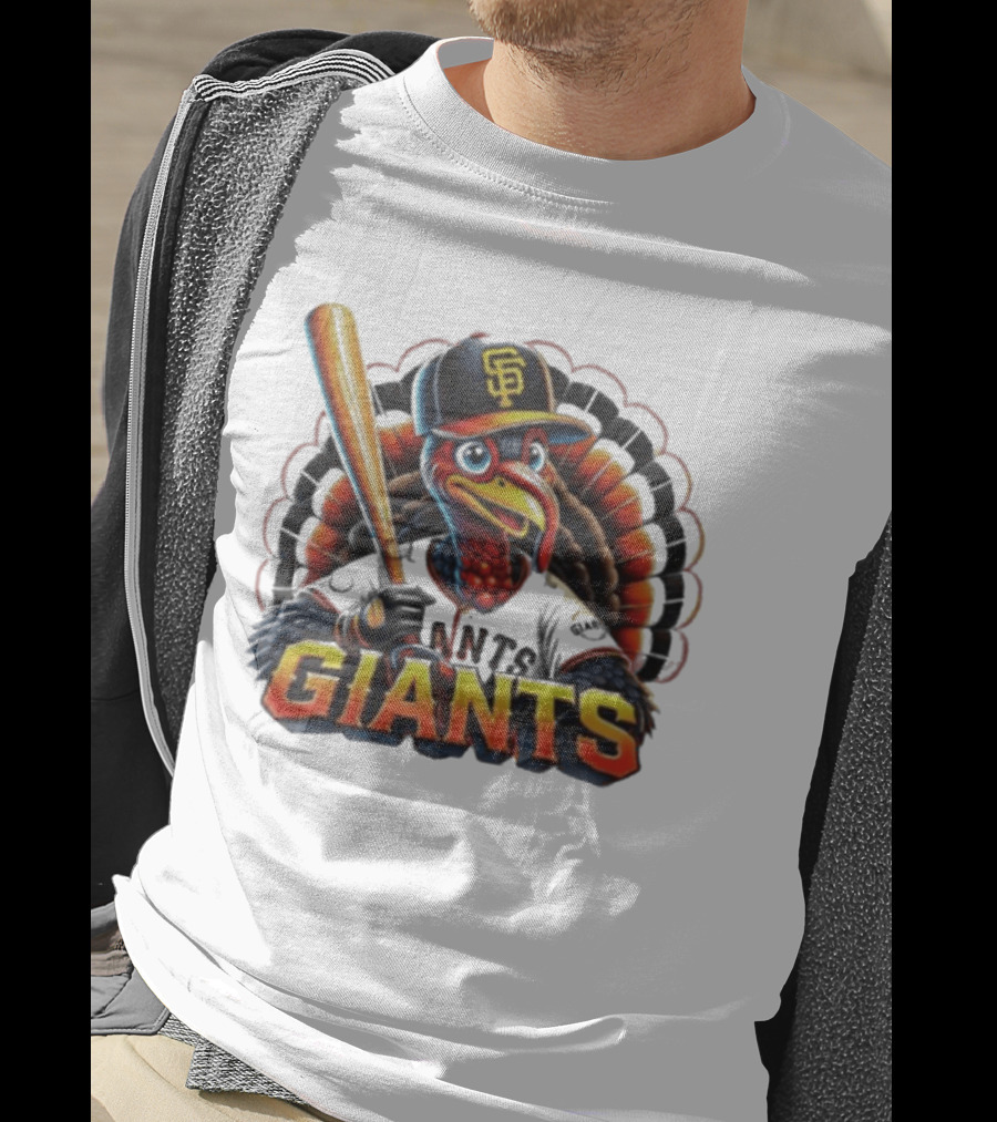 San Francisco Giants Thanksgiving Turkey Baseball T-Shirt