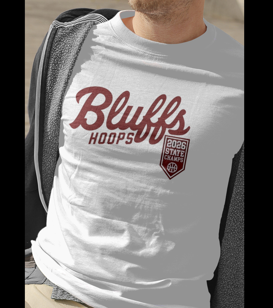 Bluffs Hoops 2026 State Champs Basketball Victory T-Shirt