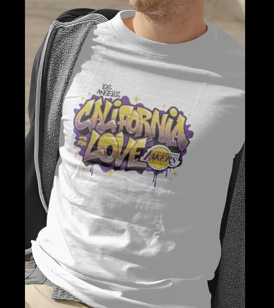 Los Angeles Lakers California Love NBA X Tupac Graffiti T-Shirt