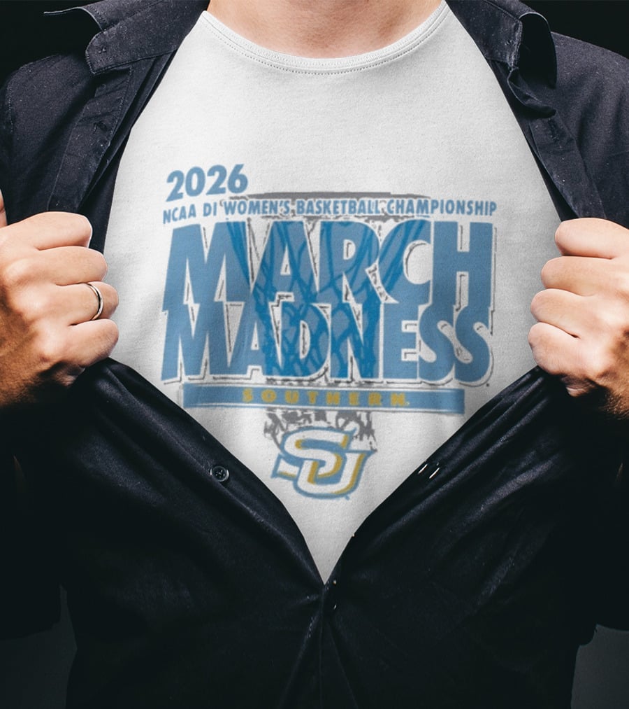 Southern Jaguars 2026 NCAA DI Women's Basketball Championship March Madness First Four T-Shirt