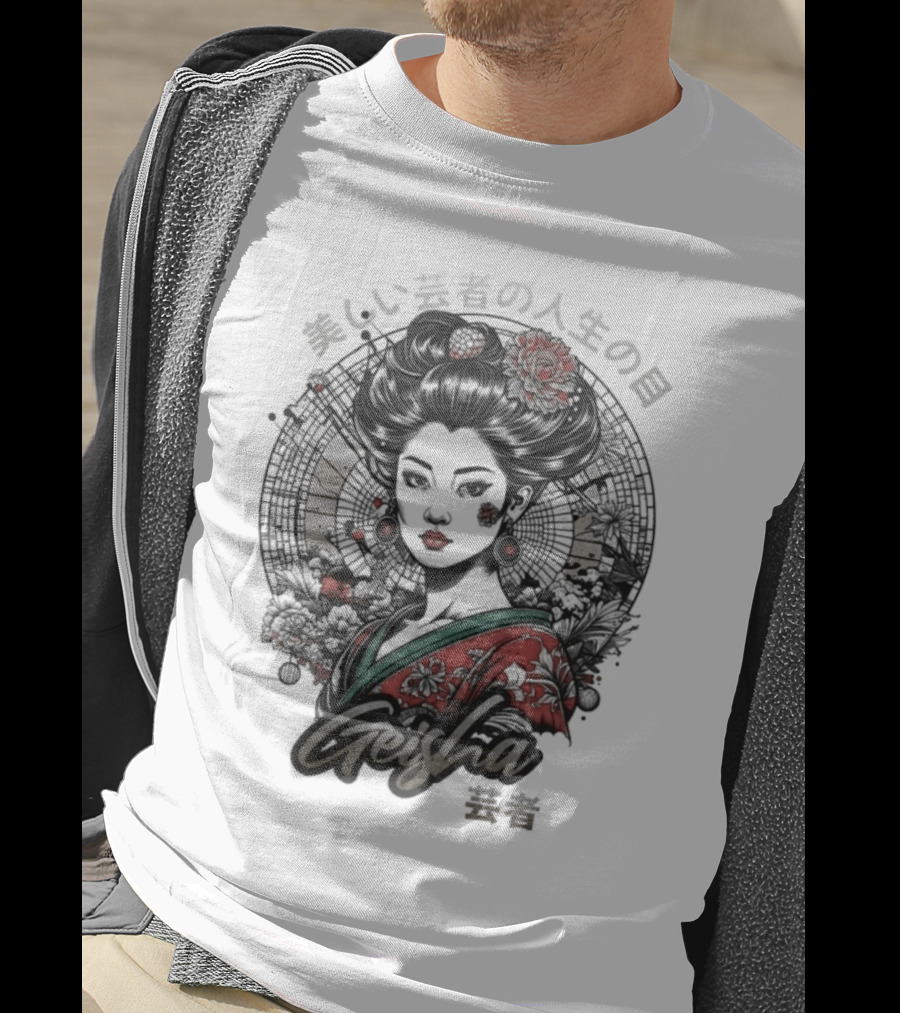 Urban Palm Trees Y2k Geisha Girl Tokyo Streets Fashion T-Shirt