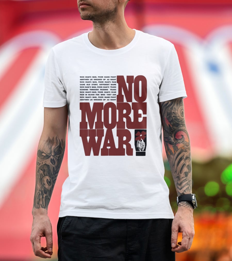 No More War Wear The Peace Flower Grenade T-Shirt