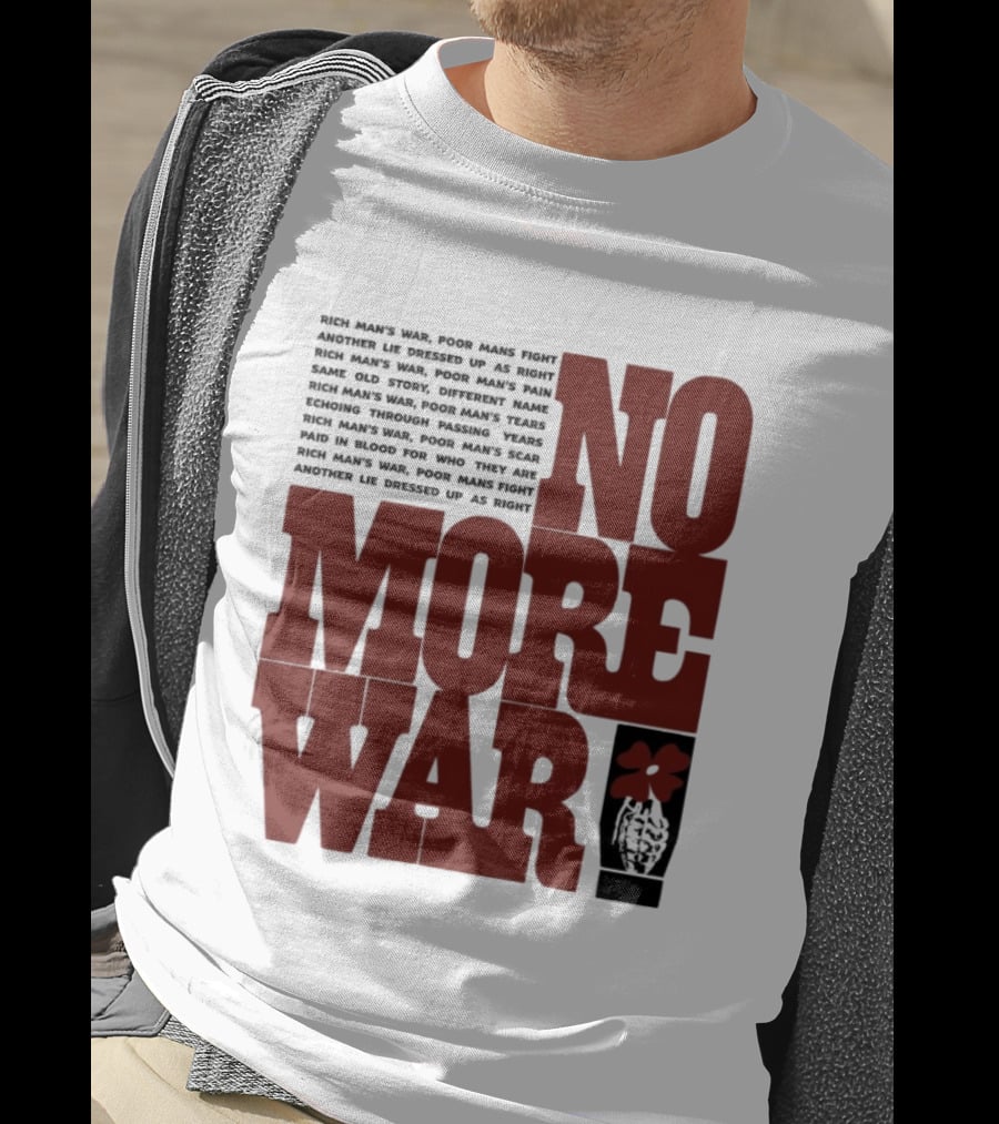 No More War Wear The Peace Flower Grenade T-Shirt