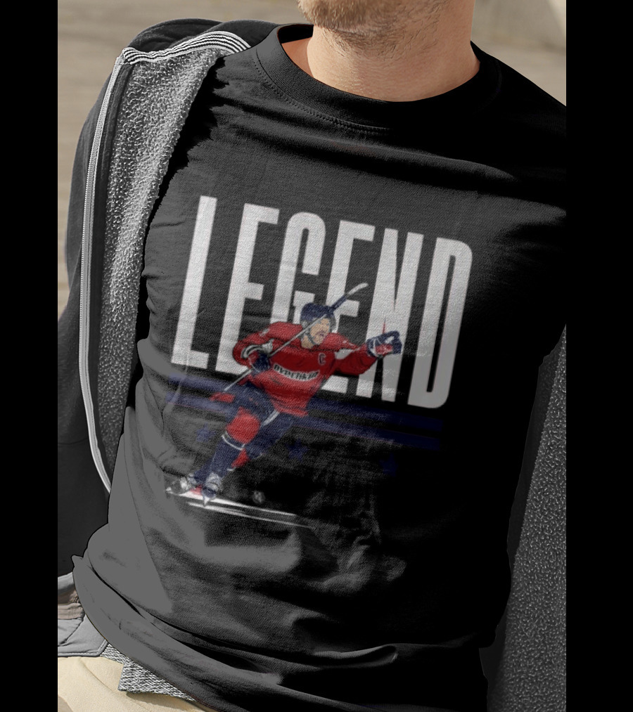 Alex Ovechkin Legend Hockey Captain Red Jersey T-Shirt